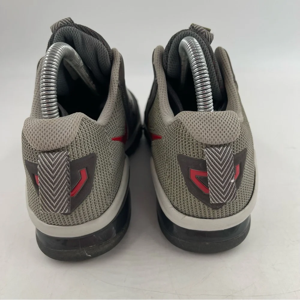 🥾 Nike Kids CJ Trainer 2 GS Metallic Grey Red Shoes Sneakers - Size 7 Youth